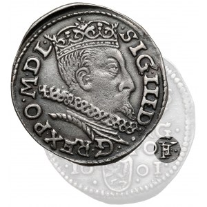 Zygmunt III Waza, Trojak Wschowa 1601 - odwrócone F - b.rzadki