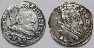 Sigismond III Vasa, Troikas Vilnius 1595 et Bydgoszcz 1599 - set (2pcs)
