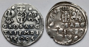 Sigismond III Vasa, Troikas Vilnius 1595 et Bydgoszcz 1599 - set (2pcs)