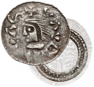 Ladislas Ier Herman, Denier de Cracovie - double bandeau orné de perles