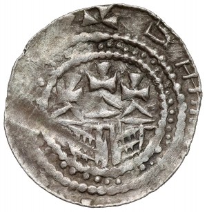 Ladislas Ier Herman, Denier de Cracovie - double bandeau orné de perles