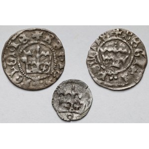 Kazimierz IV Jagiellończyk, Denar i Półgrosz - zestaw (3szt)