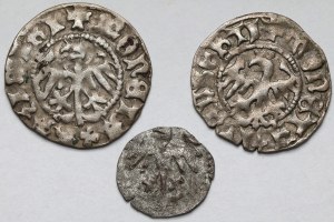 Casimir IV Jagellon et Olbracht, Denier et demi-pence - set (3pcs)