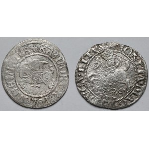 Zygmunt I Stary, Grosz Głogów bez daty i Wilno 1536 - zestaw (2szt)