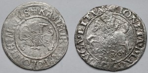 Sigismond Ier le Vieux, centime de Głogów sans date et Vilnius 1536 - set (2pcs)