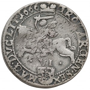 Jan II Kazimierz, Szóstak Wilno 1666 TLB