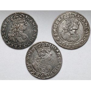 Jan II Kazimierz, Szóstaki 1660-1667 - zestaw (3szt)