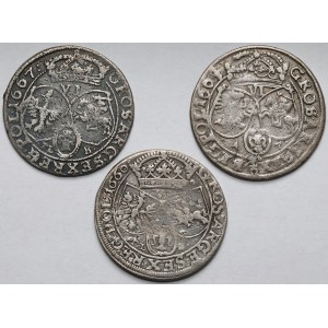 Jan II Kazimierz, Szóstaki 1660-1667 - zestaw (3szt)