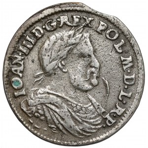 Jan III Sobieski, Ort Bydgoszcz 1677 - inicjały MH