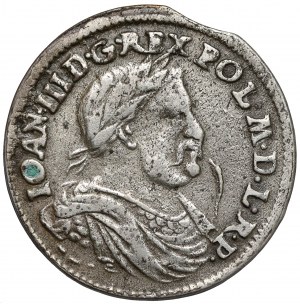 John III Sobieski, Ort Bydgoszcz 1677 - initials MH