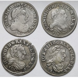 Jan III Sobieski, Szóstaki Bydgoszcz 1679-1683 - zestaw (4szt)