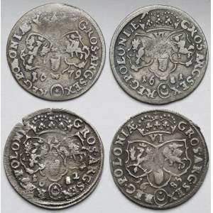Jan III Sobieski, Szóstaki Bydgoszcz 1679-1683 - zestaw (4szt)