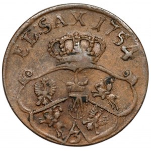 August III Sas, Grosz Grünthal? 1754 - cyfra 3