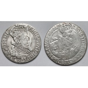 Zygmunt III Waza, Szóstak Malbork 1599 - duża głowa i Ort Bydgoszcz 1621 - (16) - zestaw (2szt)