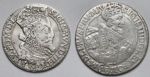Sigismond III Vasa, Sixpak Malbork 1599 et Ort Bydgoszcz 1621 - set (2pcs)