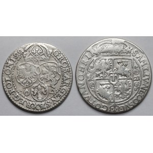 Zygmunt III Waza, Szóstak Malbork 1599 - duża głowa i Ort Bydgoszcz 1621 - (16) - zestaw (2szt)
