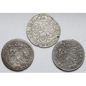 Jan II Kazimierz i Jan III Sobieski, Szóstaki 1661-1684 - zestaw (3szt)