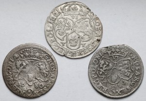 Jan II Kazimierz i Jan III Sobieski, Szóstaki 1661-1684 - zestaw (3szt)