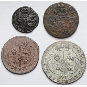 August III Sas, od Szeląga do Szóstaka - zestaw (4szt)