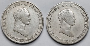 5 Polish zloty 1832 and 1833 KG - set (2pcs)