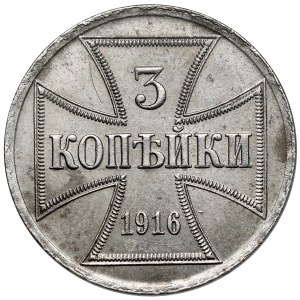 Ober-Ost. 3 kopiejki 1916-A, Berlin - piękne