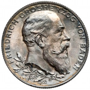 Baden, 2 marki 1902 - 50-lecie panowania