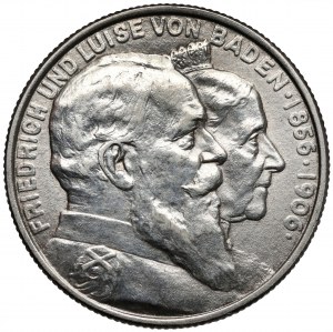 Baden, 2 marques 1906-G - nuptial