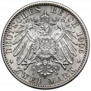 Badenia, 2 marki 1906-G - zaślubinowe