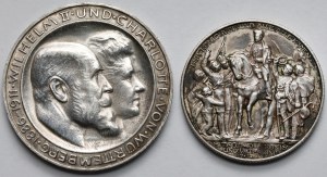 Prussia and Württemberg, 2-3 marks 1911-1913 - set (2pcs)