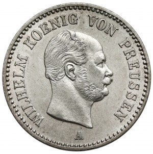 Prusse, Guillaume Ier, 1/6 thaler 1864-A, Berlin