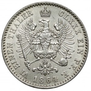 Prusy, Wilhelm I, 1/6 talara 1864-A, Berlin