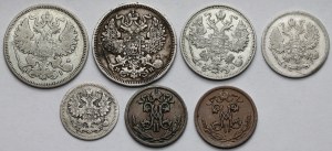 Russie, 1/2 à 20 kopecks 1862-1913 - set (7pcs)