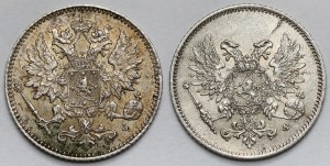 Finlande, 25 pennies 1901 et 1917 - set (2pcs)