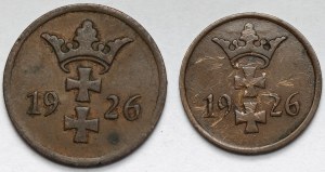 Danzig 1-2 fenigs 1926 - set (2pcs)