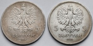 5 or 1928-1930 Nike et bannière - set (2pcs)