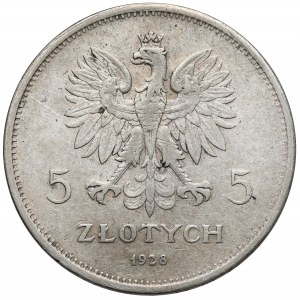 Nike 5 złotych 1928 ze znakiem, Warszawa