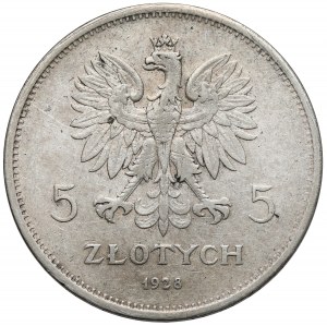 Nike 5 złotych 1928 ze znakiem, Warszawa