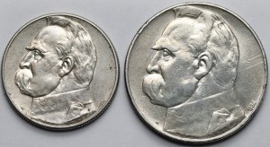 Strzelecki, Piłsudski 5 et 10 zloty 1934 - set (2pcs)