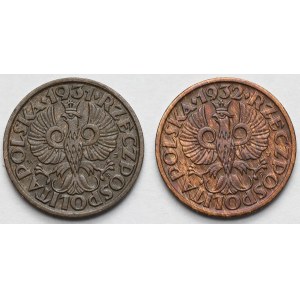 1 grosz 1931-1932 - zestaw (2szt)