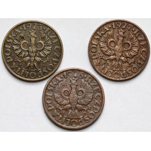 2 grosze 1923-1928 - zestaw (3szt)