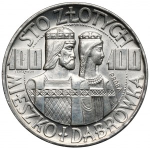 Próba SREBRO 100 złotych 1966 Mieszko... półpostacie