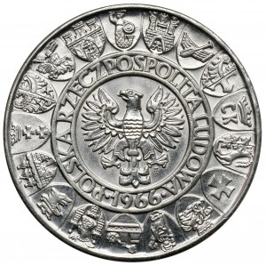 Argent massif 100 or 1966 Mieszko... demi-figures
