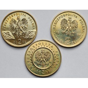 2 złote 1996 - zestaw (3szt)