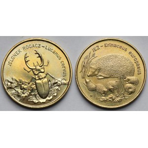 2 złote 1996-1997 Jeż i Jelonek Rogacz - zestaw (2szt)