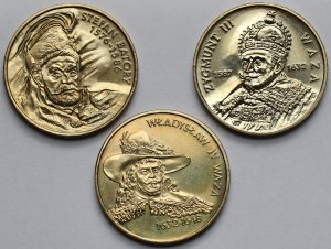 2 or 1997-1998 Stefan Batory, Sigismond III et Ladislas IV - set (3pcs)