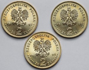 2 or 1997-1998 Stefan Batory, Sigismond III et Ladislas IV - set (3pcs)