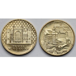 2 złote 1997-1998 Zamek w Pieskowej Skale i Kórniku - zestaw (2szt)