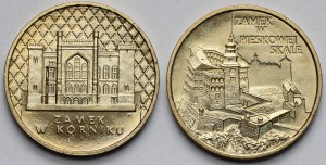2 złote 1997-1998 Zamek w Pieskowej Skale i Kórniku - zestaw (2szt)