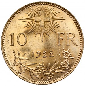 Suisse, 10 francs 1922-B