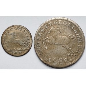 Niemcy, Brunswick-Lüneburg-Celle i Brunswick-Wolfenbüttel, XVI gute groschen 1694 i 1/12 talara 1774 - zestaw (2szt)